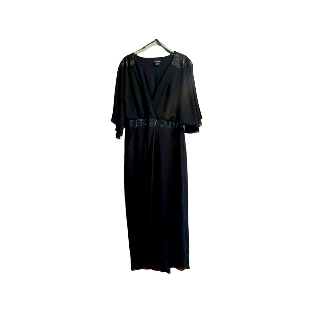 City Chic black dress with sequins M/18